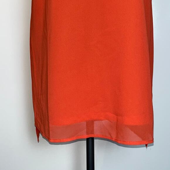Fashion Union Orange Mini Slip Dress Thin Straps V-Neck Women’s size Small - Picture 10 of 16